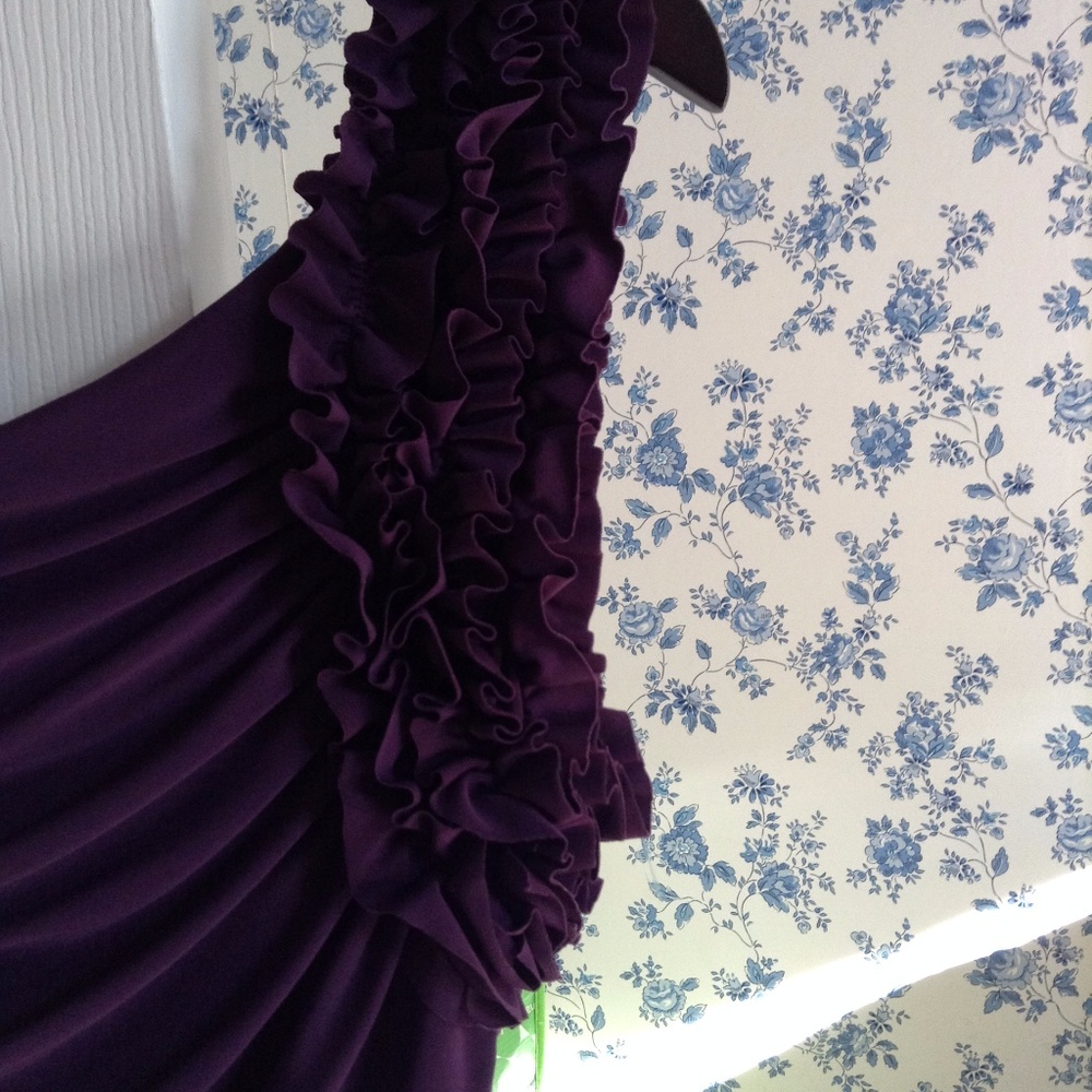 Aqua Cocktail Dress - Rich Plum